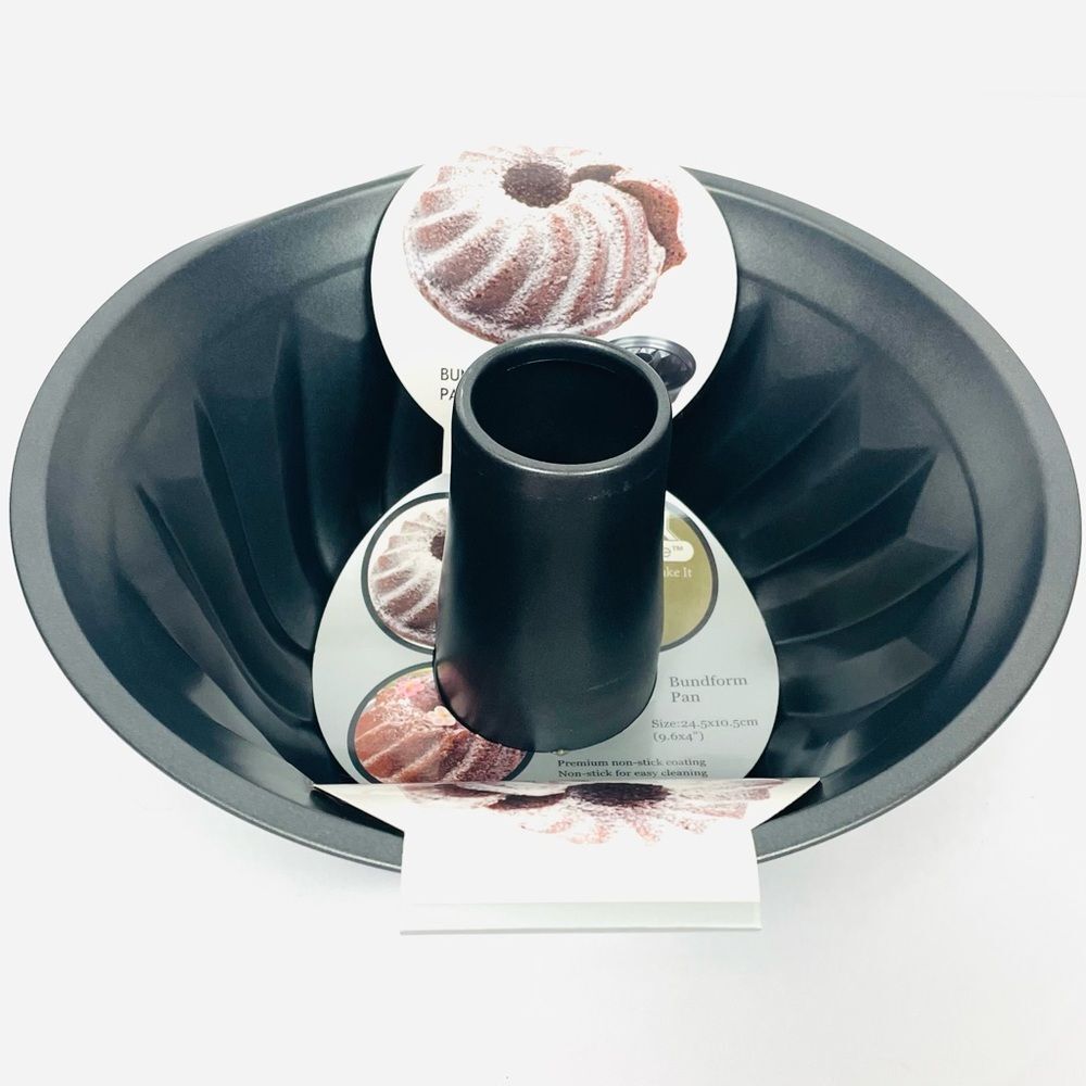Non Stick Fluted Tube Bundt Ring Cake Pan 9.6” Bundform Pan